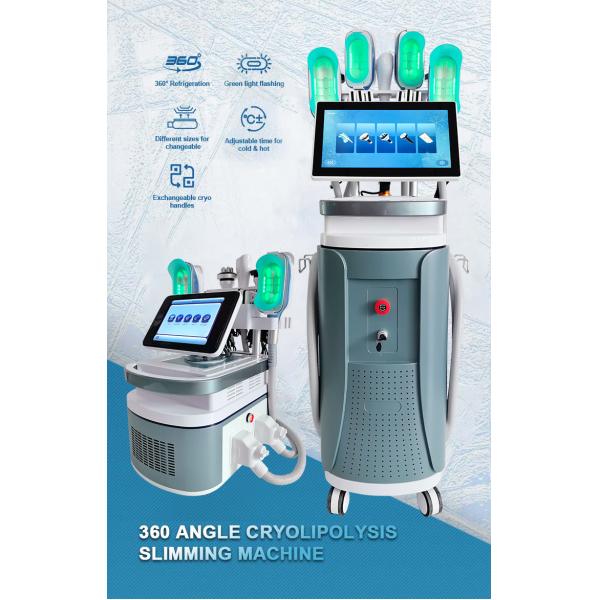 Popular Lose Weight Slimming Machine 360 Degree Cryolipolysis With 5 Cryo Probes For Chin Body Arms Legs Belly Fat Reduction