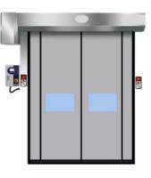 Zipper Rapid Roller Doors Soft Pvc Fabric High Speed 220V