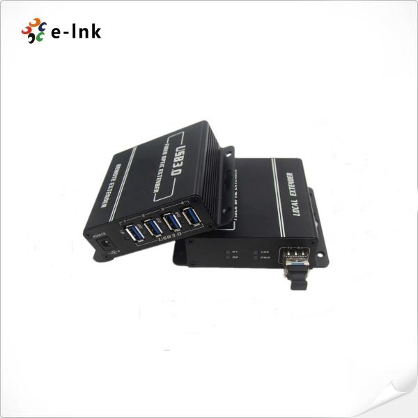 DC5V Fiber Optic Accessories 4 Port USB 2.0 over Fiber UTP Extender