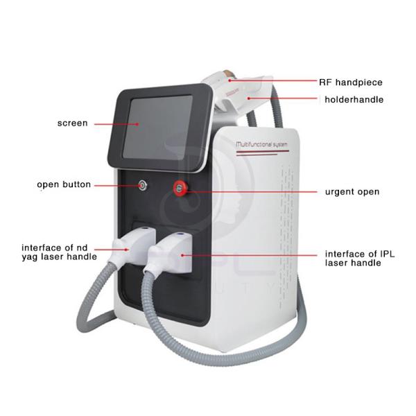 AS1913 Face Lift OPT Hair Removal Machine , Yag Laser Tattoo Removal Machine   2600W