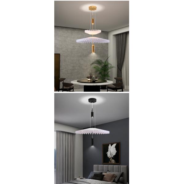 Nordic Modern Aluminum Acrylic White Black Pendant Led Lighting For Restaurant Shop Decoration