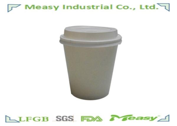 7oz  12oz White Printed Paper Cups with lids For Hot Water / Beverage / Milktea