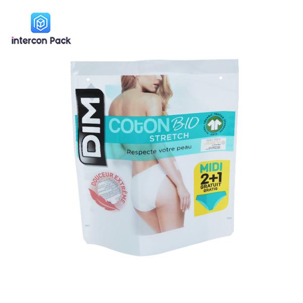 Upright Paper Plastic Composite Bag Environmental Protection For Garment Packaging
