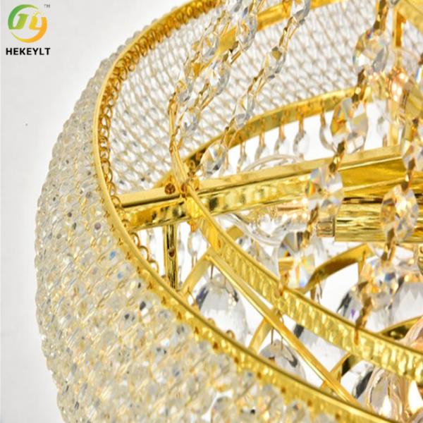 Estilo clásico moderno de lujo de Crystal Led Clear Pendant Light