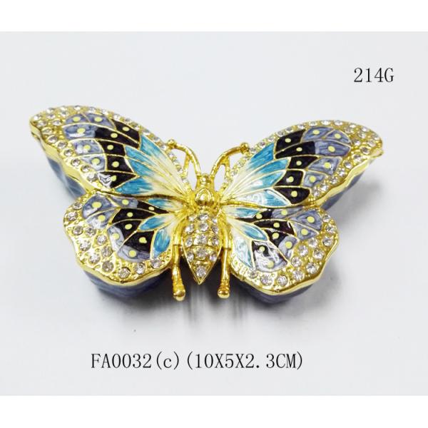 Custom metal butterfly shaped jewelry box for promotional gift