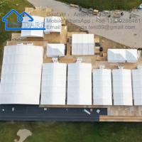 Quadro de alumínio Retardante de incêndio Branco Tenda de armazenamento industrial Tenda de canópio