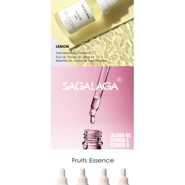 SAGALAGA Récipient de bouteille d'huile à cuticules vide écologique personnalisé pour l'huile à ongles et l'huile à cuticules