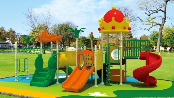 Eco friendly kids plastic spiral slide climbing playground for outdoor
