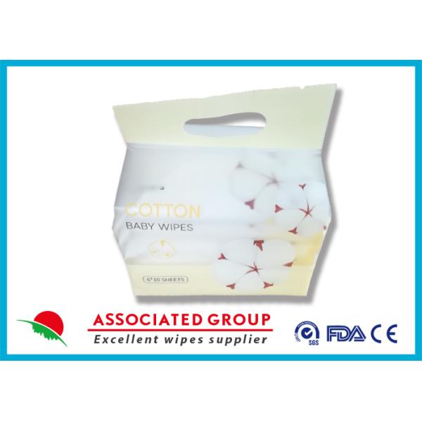 Organic Natural Cotton Baby Wipes Biodegradable Fiber Superior Absorption