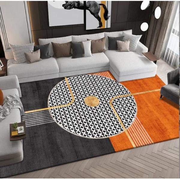 Rectangle Polyester Fiber Living Room Floor Carpets Household Absorption Bedroom Sofa