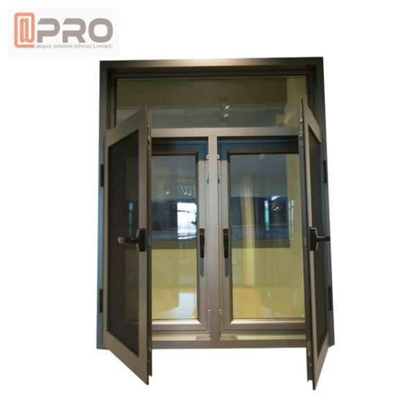 Horizontal Aluminium Frame Casement Window , Double Panel French Casement Windows aluminum casement window price
