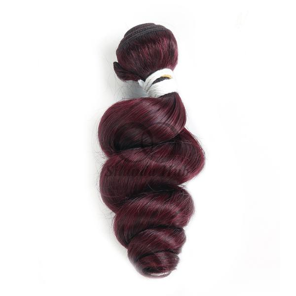 #99J Dark Wine Loose Wave Remy Human Hair Bundles Sew In Weave Bundles Brazilian Bundle Deals