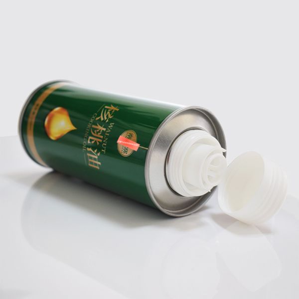 200ml 500ml Oil Tin Cans Airtight Metal Cylinder Offset Matte for Milk Candy Pills