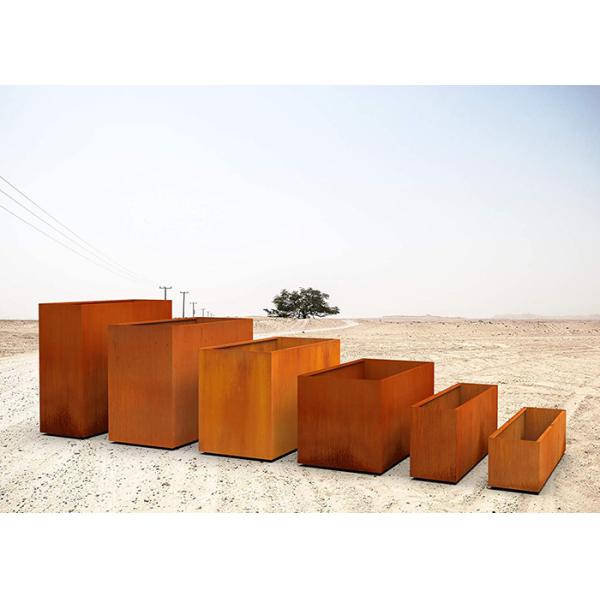 Customize Large Corten Steel Flower Pots Outdoor Corten Steel Flowerpots
