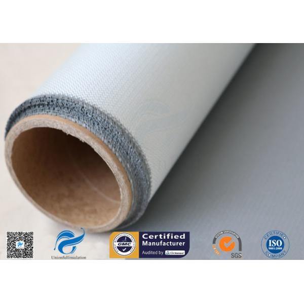 0.5mm 530gsm Grey Silicone Coated Fiberglass Fabric Plain Weave Heat Insulation