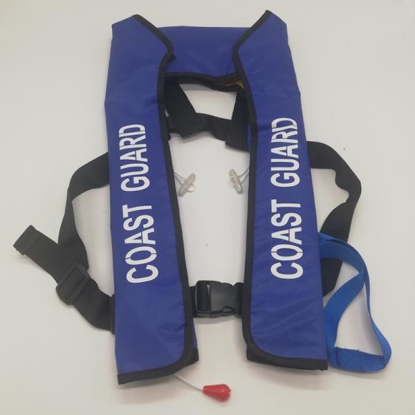 150N Navy Blue Coast Guard Inflatable Life Jacket With 33g CO2 Cylinder