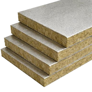 Aluminum Foil Faced Acoustic Rock Wool For Partition System