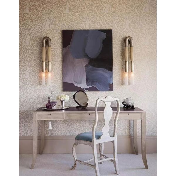 Copper Decor LED  Bedroom Corridor Hotel Living Dining Room Horsehair Sconce Wall Lamp  (WH-VR-148)