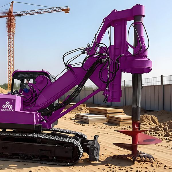 Rotary Drilling Rig Municipal Construction Pile Borehole Drilling Machine Hydraulic  Drilling Rig