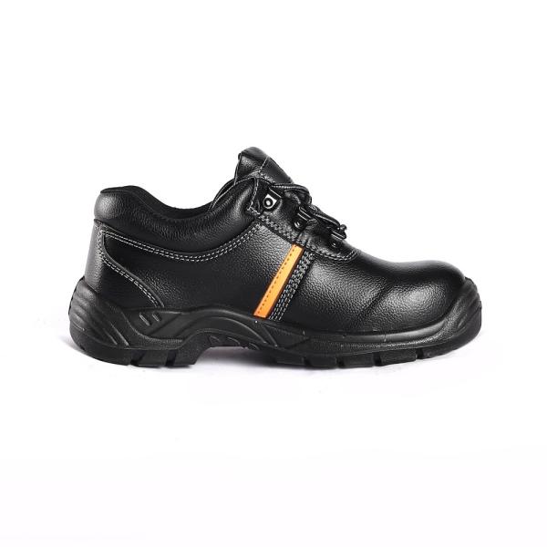 Embossed Cow Leather Mesh Upper Sole Ultimate Protection Brand Non Slip Safety Shoes