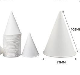 4.5oz 120 GSM Paper Cone Cup PE Film White Disposable Paper Cup for Super Market and Hotel