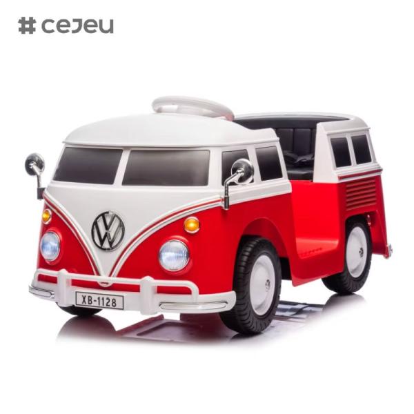 CJ-XB-1128 2025 New License ID.Buzz Mini Bus Electric Car Baby Ride on Car Licensed Volkswagen VW Bus Electric Ride on Buses Toy Car for Age 2-4