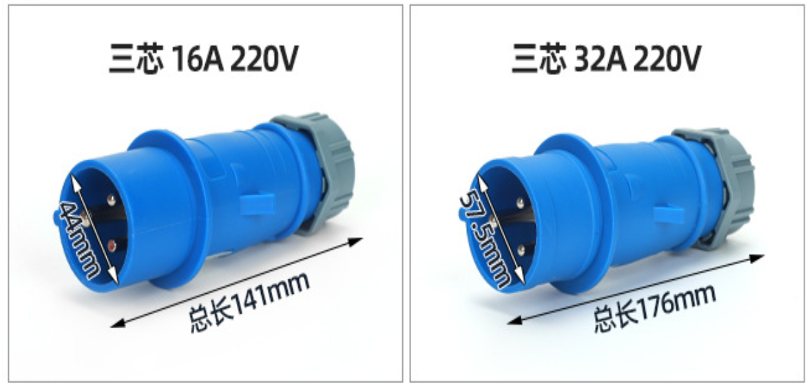 Industrial Plugs (16A/32A) & Flush-Mount Waterproof Industrial Sockets — 3-Phase 4-Wire / Aviation-Style (3-Pin, 4-Pin, 5-Pin)