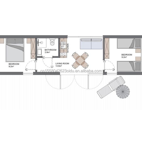 Moderno diseño Contenedor prefabricado Piscina hecha de tubos cuadrados de acero galvanizado para vacaciones al aire libre Hoteles Fiestas u oficina