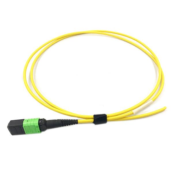 8F MPO / APC Fiber Optic Pigtail Splicing , Single Mode LSZH Patch Cord Pigtail