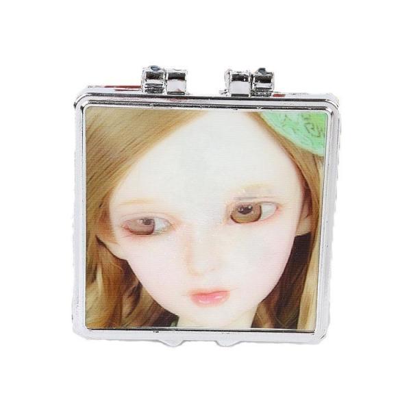 Every day Fashion Design Style Small Folding Heart Shaped Cosmetic Fold Vanity Mirror