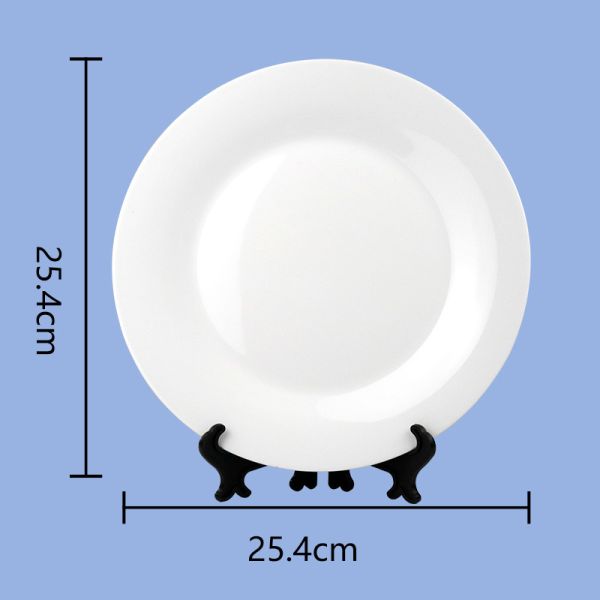 8'' 10'' Ceramic White Sublimation Plates Home Plate Sublimation Blank