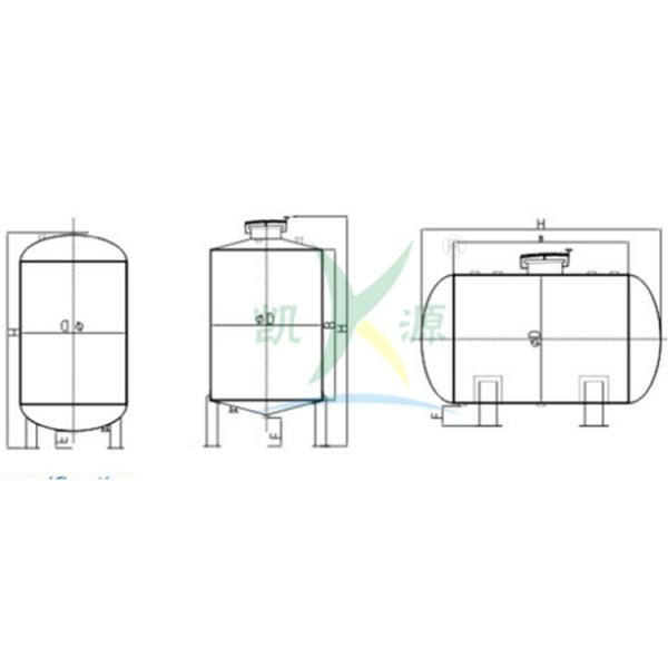 Mirror Polish Water Treatment Accessories SS304 SS316 Stainless Steel Filter Tank / Pre Treatment Tank