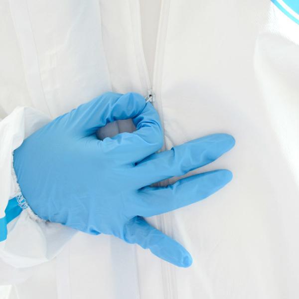 Blue Safety Disposable Nitrile Gloves Powder Free Protection Medical Grade