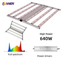 Lampes de culture à spectre complet 640W 4x4 pieds SAMSUNG LM281B pour culture verticale en intérieur, LED Bar pliables