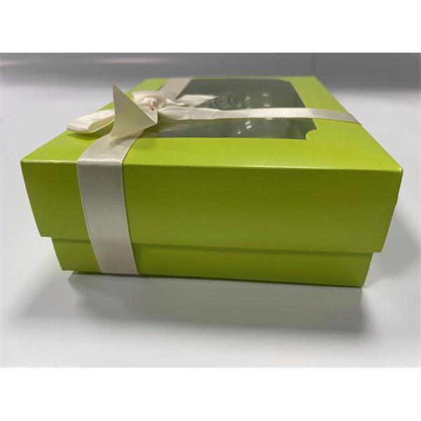 Green Macaron Box With Clear Lid Customized Biodegradable Macaron Packaging