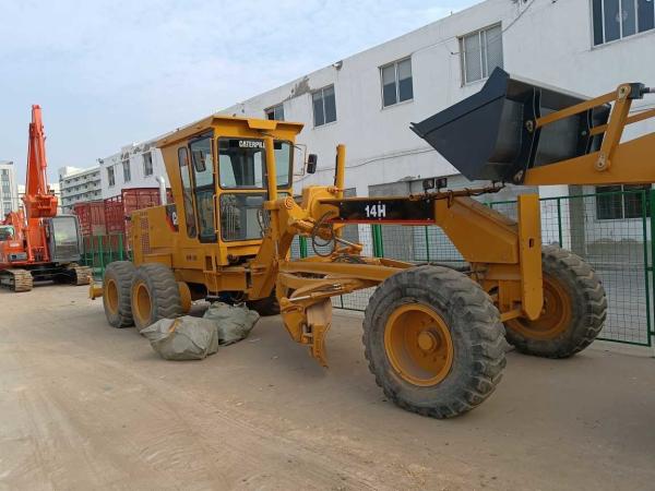 Cummins 100-150hp Grader de segunda mão com fixação traseira Ripper Cat 14H