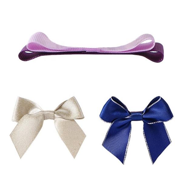 Embalagem de presentes Custom Pink Grosgrain Ribbon Bow para decoração de garrafas Empresas MSD