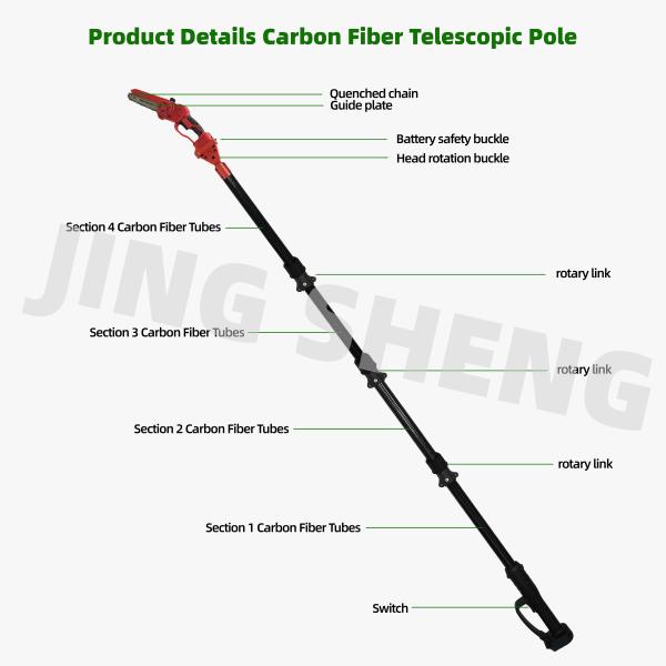 50 pies telescópico eléctrico para el paisaje comercial