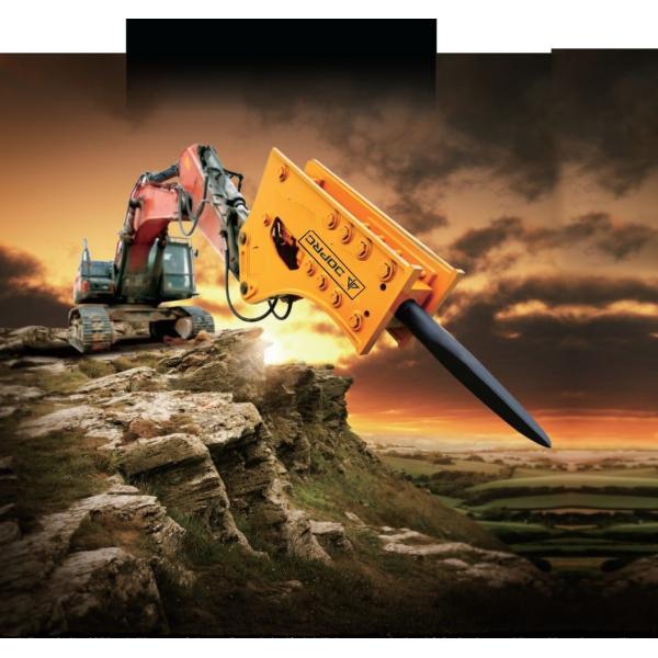 Noise Level 85 to 100 DB Excavator Rock Breaker Featuring 155 Mm Chisel Diameter and 2810 Mm Length for Material Breaking