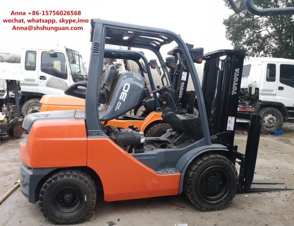 4520 Kg Used Diesel Forklift Truck , Japan Toyota 3 Ton Diesel Forklift