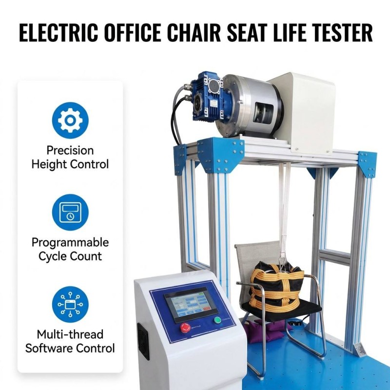 Swivel Leather Mesh Chair Seat Cushion Impact Fatigue Testing Machine Simulate Human Sitting Pounding Load