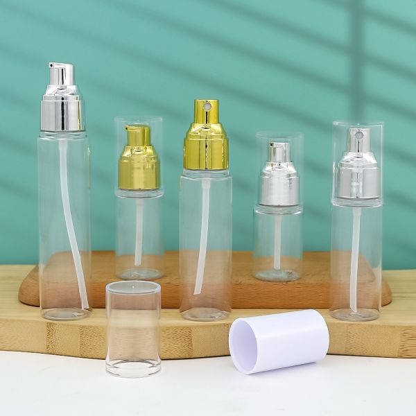 Transparent Leak-Resistant Customizable Plastic Cosmetic Bottle for Spray and Lotion Packaging