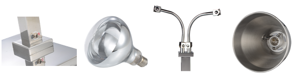 Еда нержавеющей стали лампы жары еды УПРАВЛЕНИЯ ПО САНИТАРНОМУ НАДЗОРУ ЗА КАЧЕСТВОМ ПИЩЕВЫХ ПРОДУКТОВ И МЕДИКАМЕНТОВ тетраэдрические и оборудование ресторанного обслуживании напитка