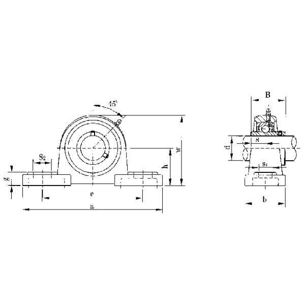 SUCP205-100 2 bolt Pillow Block Bearing Lubricate with High Working Temperature Grease