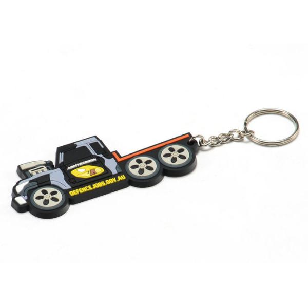 Custom 2D/3D Soft PVC Rubber Keychain With Extra Printed Logo