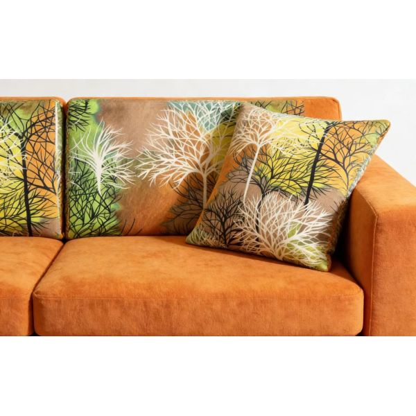 Vacation Rental-style Abstract Trees Printed Velvet for Sofa
