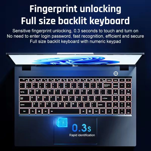 15.6inch Intel Core i7 1355U Laptop Computer with 1920*1080 Resolution and Win 11pro