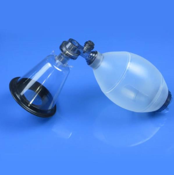 Veterinary Reusable Silicone Manual Resuscitator Complete Ambu Bag Set with Oxygen Tubing Mask & Airways Sizes S/M/L
