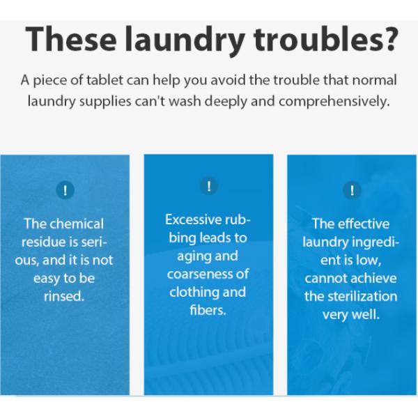 Os odores do concentrado de Nanoscale que removem o detergente para a roupa cobrem tabuletas do sabão