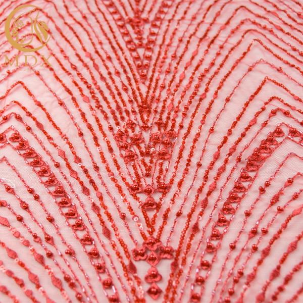 Ручная работа нейлона Sequins 80% тканей шнурка свадьбы Нигерии сияющая